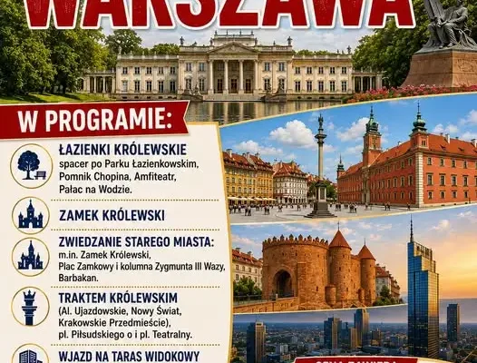 Wycieczka do Warszawy z dofinansowaniem dla mieszkańców gminy Skarbimierz