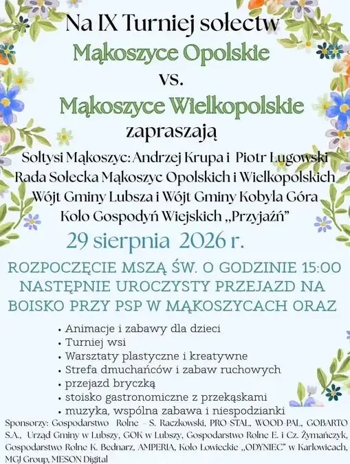 IX Turniej Sołectw w Mąkoszycach: sportowa rywalizacja i integracja już dziś!