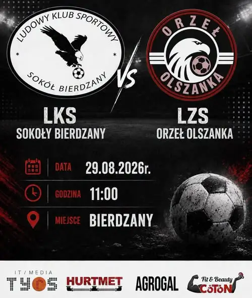 Juniorzy Orła Olszanka zagrają w sobotę w Bierdzanach