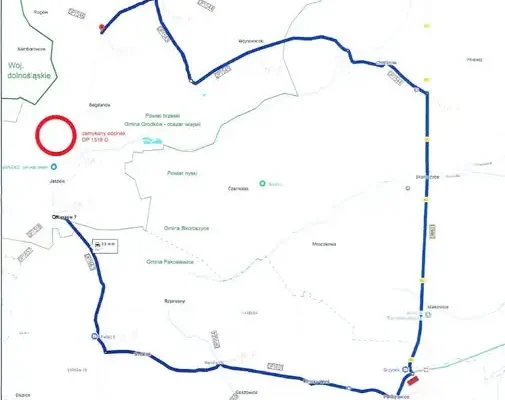 Remont drogi powiatowej Bogdanów-Jaszów od 1 września – objazd i utrudnienia