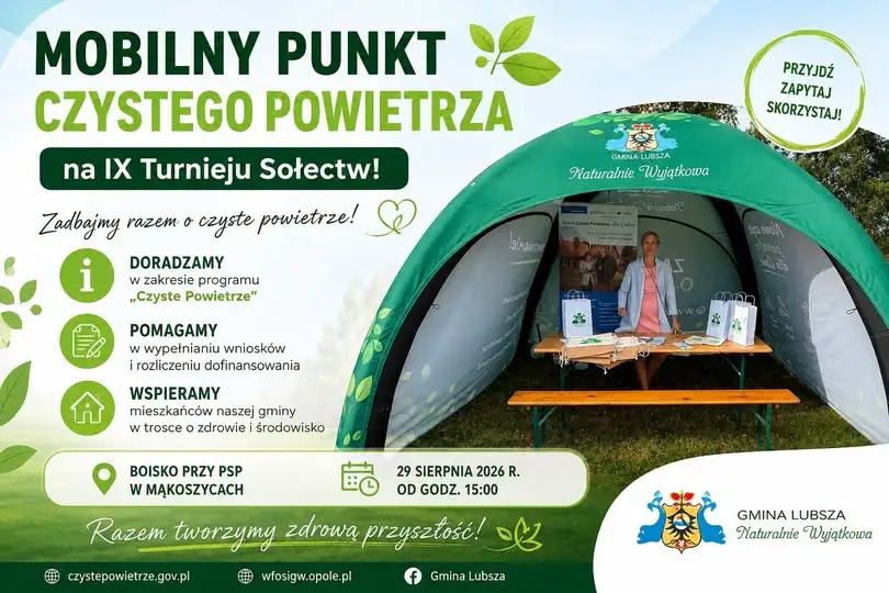 Mobilny Punkt Czystego Powietrza zawita do Mąkoszyc podczas turnieju sołectw