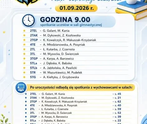 Zmiany w harmonogramie rozpoczęcia roku szkolnego w ZSE-J