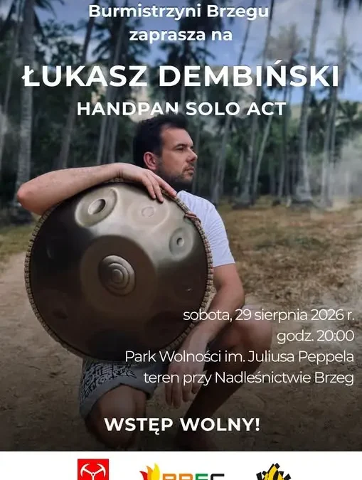 Koncert handpanowy w Brzegu – Łukasz Dembiński zagra w Parku Wolności