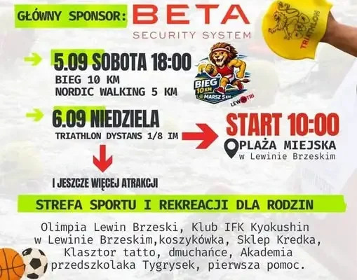 Triathlon i Nordic Walking w Lewinie Brzeskim – sportowe wydarzenie z atrakcjami dla całych rodzin