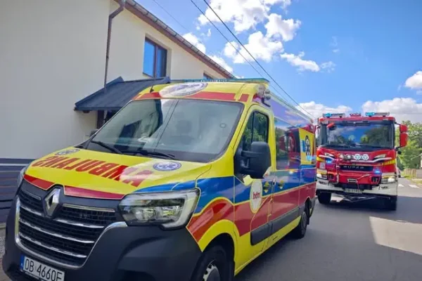 OSP Lewin Brzeski zadysponowana do pomocy ratownikom medycznym w Nowej Wsi Małej