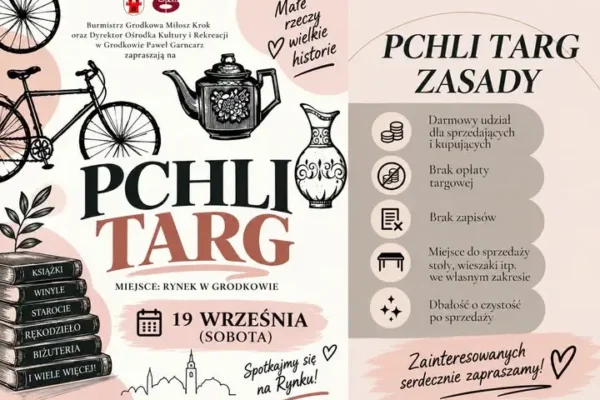 Pchli Targ w Grodkowie już 19 września – bezpłatna szansa na zakupy i sprzedaż