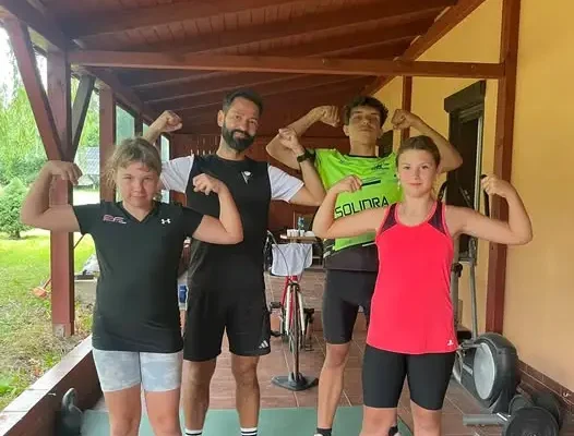Trening motoryczny młodych kolarzy LKS Olimp Skarbimierz