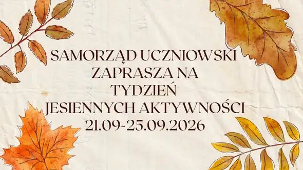 Tydzień Jesiennych Aktywności w szkole – sprawdź plan!