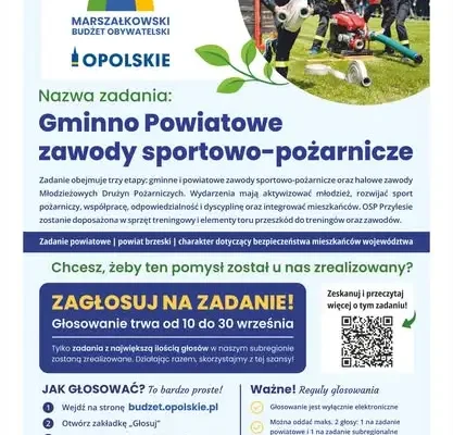 Marszałkowski Budżet Obywatelski: zagłosuj na zawody strażackie z Przylesia