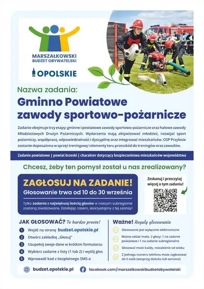 Marszałkowski Budżet Obywatelski: zagłosuj na zawody strażackie z Przylesia