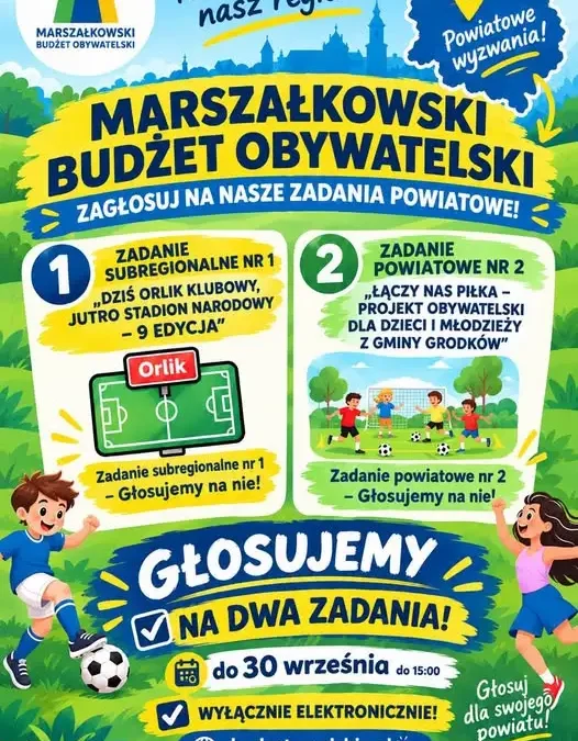 Grodków walczy o sportowe projekty w Marszałkowskim Budżecie Obywatelskim