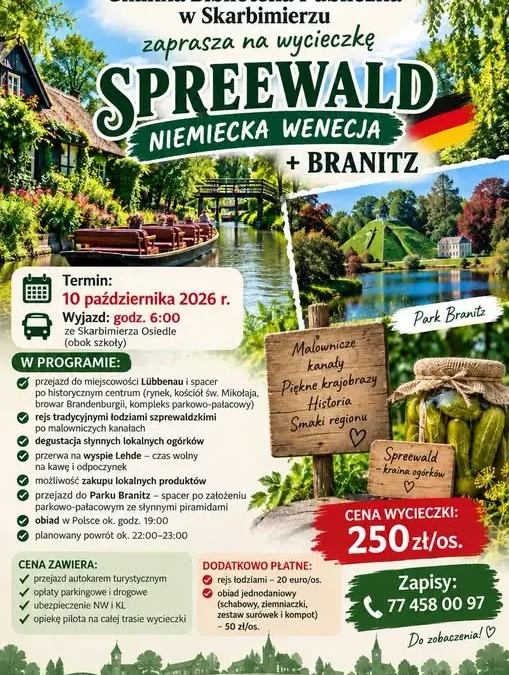 Wycieczka na Spreewald z Gminną Biblioteką Publiczną w Skarbimierzu – zapisy trwają
