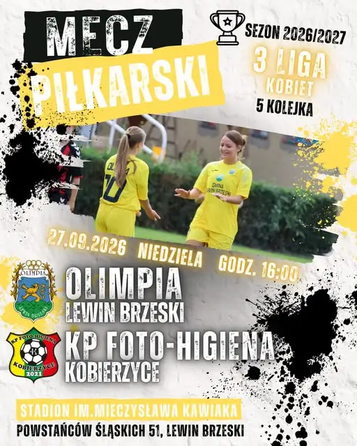 Piłkarska niedziela w Lewinie Brzeskim: seniorki Olimpii zagrają z KP Foto-Higiena Kobierzyce