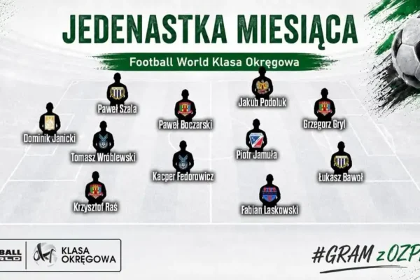 Trzech piłkarzy GKS Triobud Grodków w Jedenastce Miesiąca