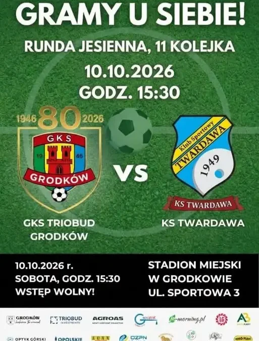 GKS Triobud Grodków wraca do gry — sobotni mecz u siebie