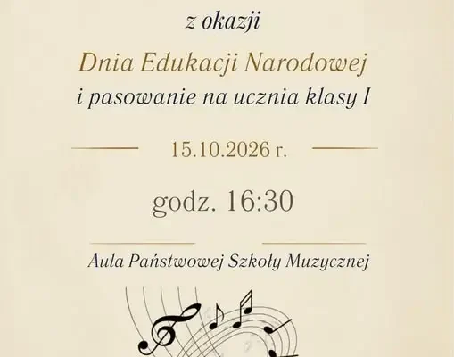 Koncert z okazji Dnia Edukacji Narodowej i pasowanie pierwszoklasistów w brzeskiej szkole muzycznej