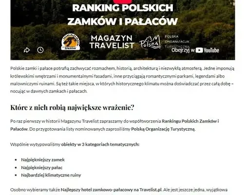 Opolszczyzna walczy o tytuł najpiękniejszych zamków i pałaców w Polsce