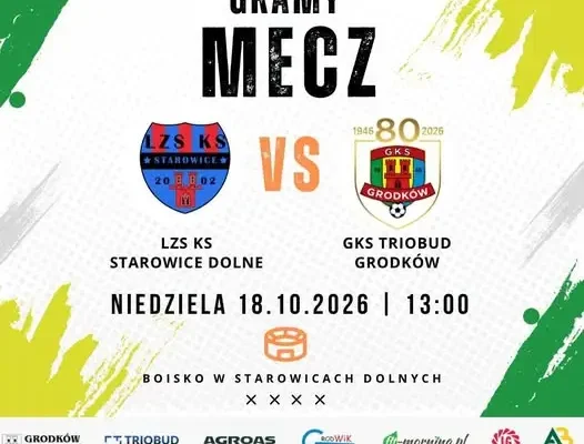 Derby Gminy Grodków: GKS Triobud zmierzy się z rywalem w Starowicach Dolnych