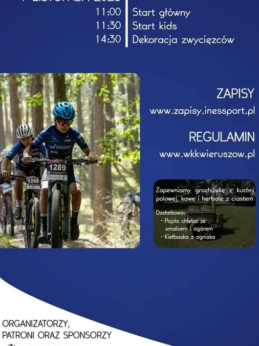 XIII Niepodległościowy Maraton MTB w Wieruszowie – zapisy trwają