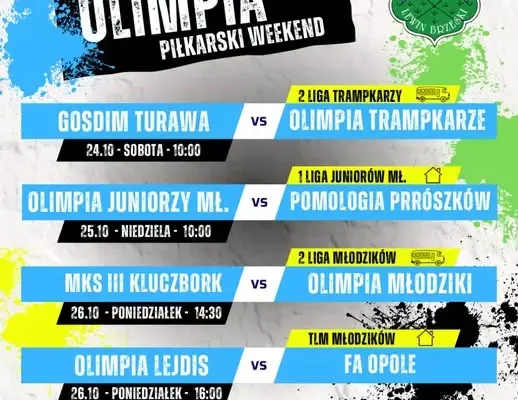 Młodzi piłkarze Olimpii Lewin Brzeski przed serią czterech meczów