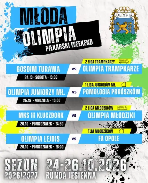 Młodzi piłkarze Olimpii Lewin Brzeski przed serią czterech meczów