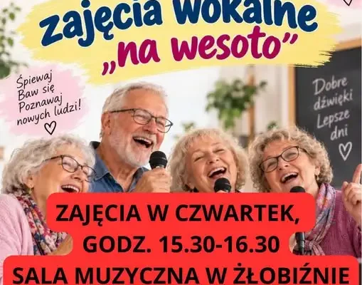 Zmiana miejsca i godziny zajęć wokalnych dla seniorów w gminie Skarbimierz