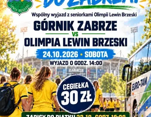 Wspólny wyjazd kibiców na mecz Górnika Zabrze z Olimpią Lewin Brzeski