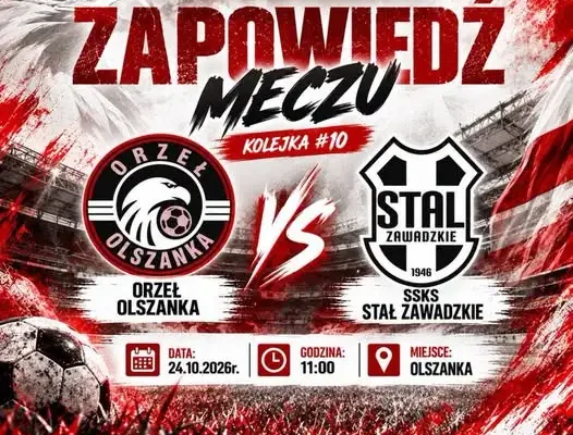 Orzeł Olszanka kontra Stal Zawadzkie – 10. kolejka juniorów już w sobotę
